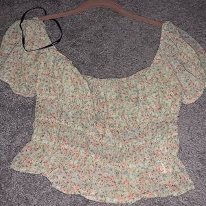 Never worn shoulder crop top!